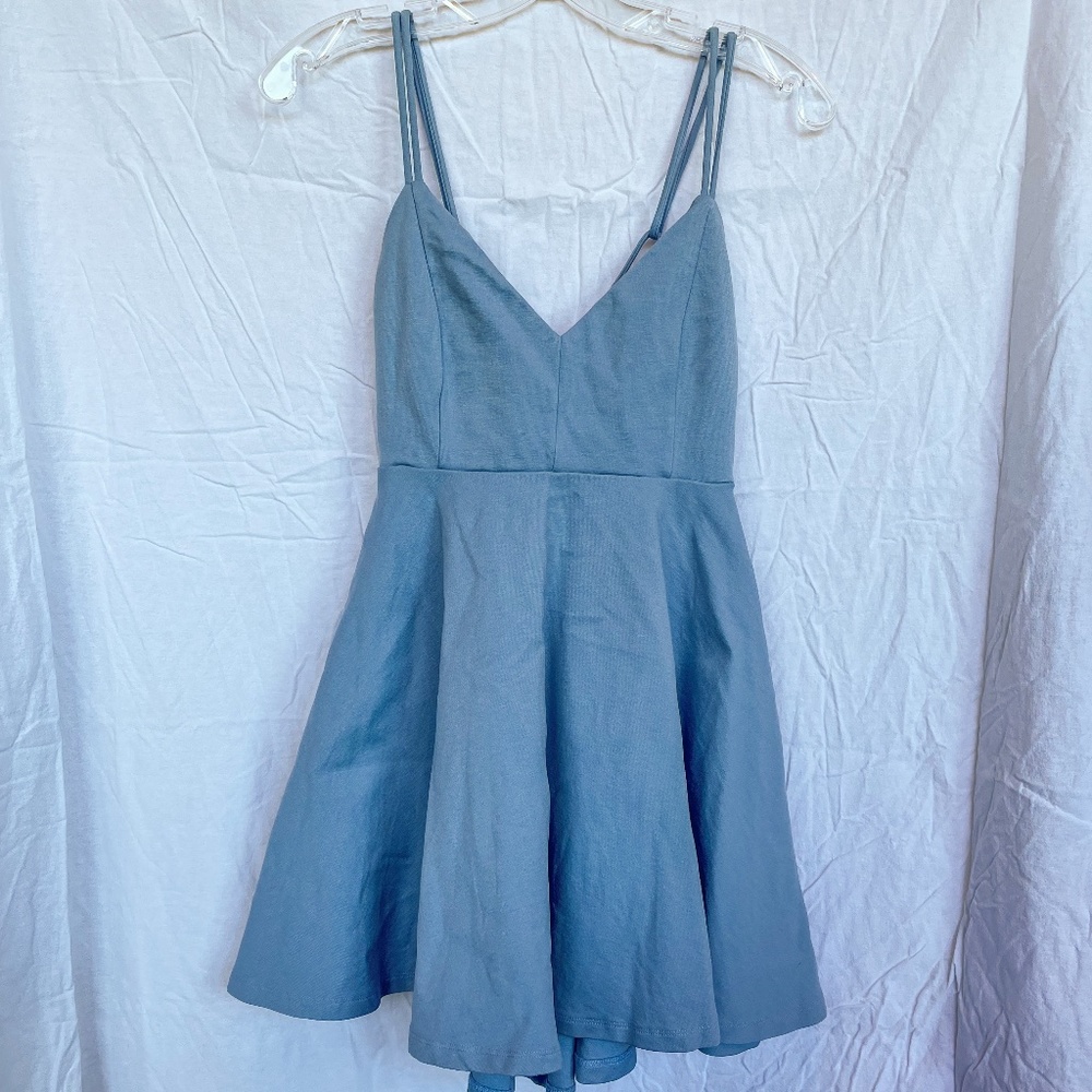Blue Skater  Mini Dress